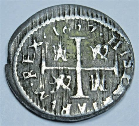 1627 Spanish Silver 12 Reales Antique Genuine 1600s Colonial Pirate