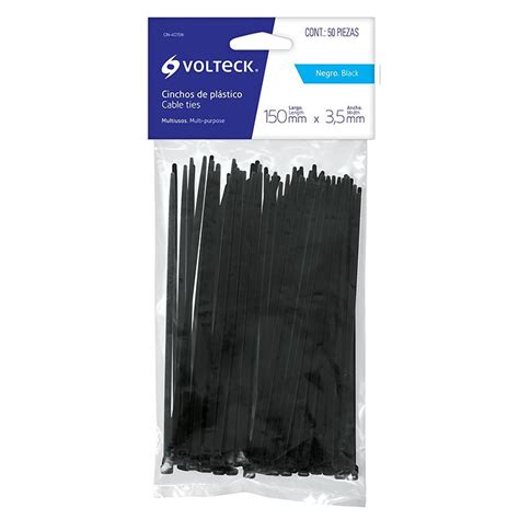 CINCHO PLASTICO 50 LB 25 CM NEGRO COLSA C 50 PZS 44327 CIN 5025N