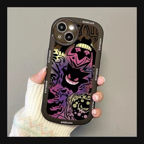 Funda De Tel Fono De Pokemon Gengar De Dibujos Animados De Jap N