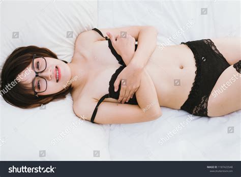Beautiful Sexy Woman Black Lingerie Lying Stock Photo Edit Now 1187423548 Shutterstock
