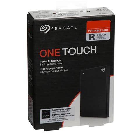 "Seagate 4TB One Touch External Hard Disk - Black Storage"