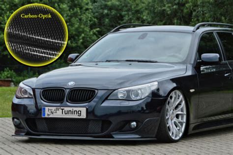 Frontspoiler aus ABS passend für BMW 5er E60 E61 M Paket mit ABE Carbon