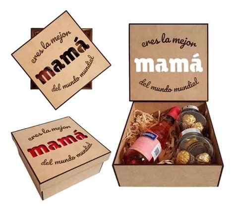 Caja Para Regalo Mdf Tapa Corte Y Grabado Día De Las Madres MercadoLibre