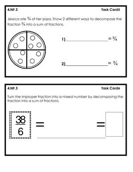 Mcc Nf Adding And Subtracting Fractions Task Cards Walk The Room