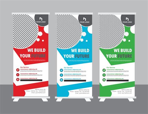 Roll Up Banner Design Template Modern X Banner 12004066 Vector Art At