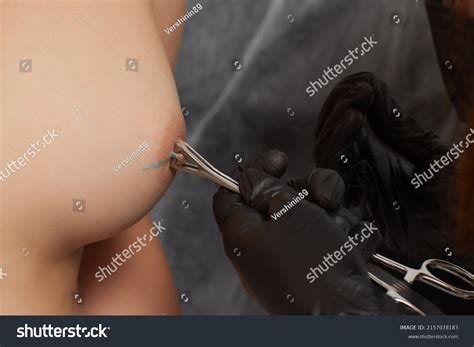Nipple Piercing Procedure Women Closeup Nude Stock Photo Shutterstock
