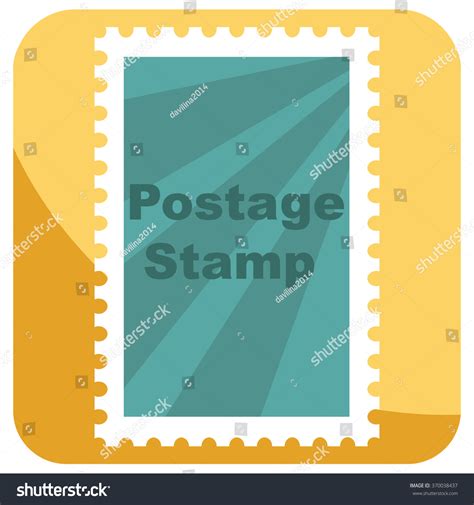 Sample Picture Postage Stamp White Perforation Stock Illustration ...