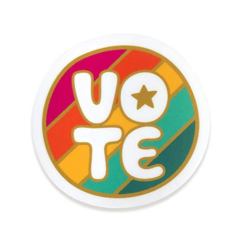 Vote Sticker Vote Vinyl Sticker Rainbow Vote Sticker - Etsy