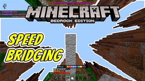 Speed Bridging In Minecraft Bedrock Edition YouTube