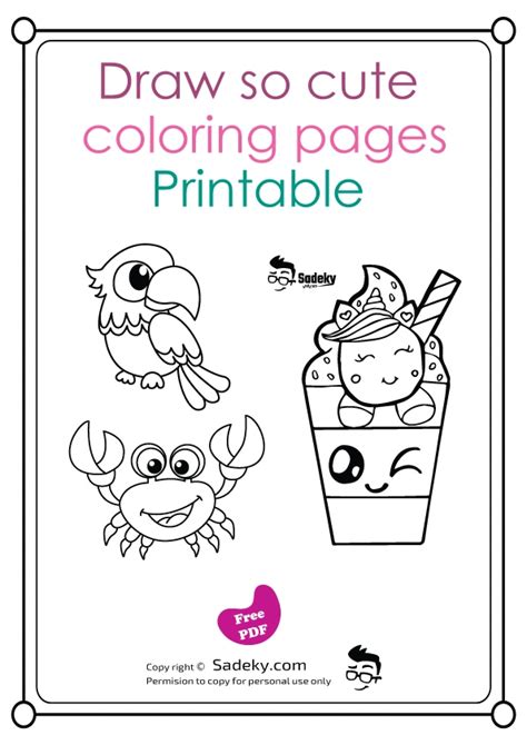 Printable-draw-so-cute-coloring-pages | Sadeky