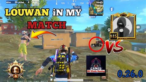 LOU WAN GAMING IN MY MATCH FASTEST PLAYER 1v4 CLUTCHES PUBG