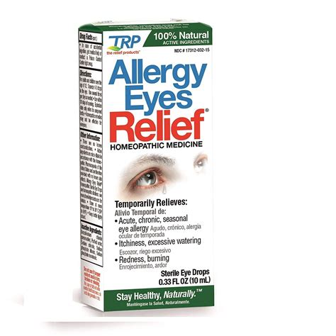 Trp The Relief Products Eye Drops Allergy Eyes Relief Homeopathic Sterile 0 33oz International