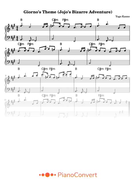 Giornos Theme Partitura Fácil Em Pdf La Touche Musicale