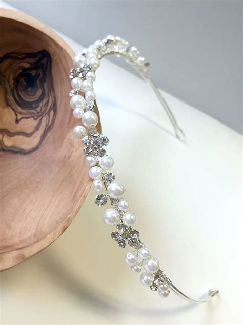 A Delicate Pearl And Rhinestone Headband Is Perfect For The Bride Who