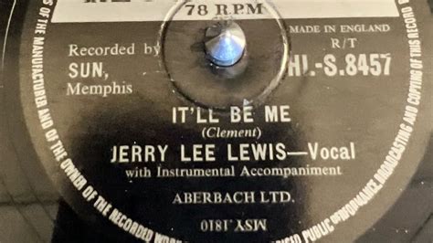 Jerry Lee Lewis Itll Be Me 78rpm YouTube Music