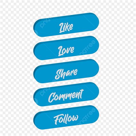 Like Comment Share Vector Hd PNG Images Cute Facebook 3d Love Like