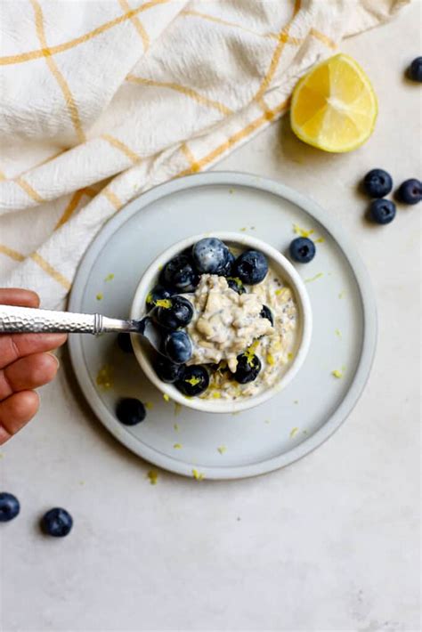 Blueberry Lemon Overnight Oats Roots And Radishes