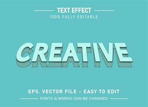 Premium Vector Creative Editable Text Effect