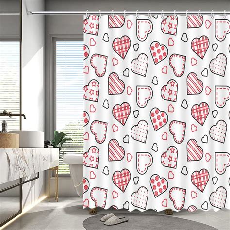 Amazon Mehofond Valentines Shower Curtain For Bathroom Valentine S