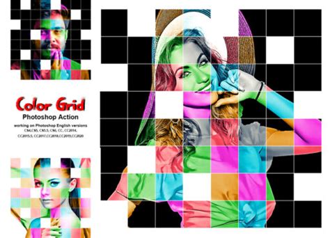 Color Grid Photoshop Action - FilterGrade