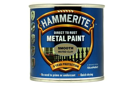 Hammerite Smooth Direct To Rust Metal Paint Muted Clay Ml Eakers Diy