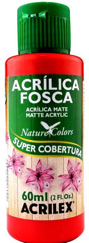 Tinta Acrilica Fosca Vermelho Fogo Nat Colors Ml Acrilex Viva Art