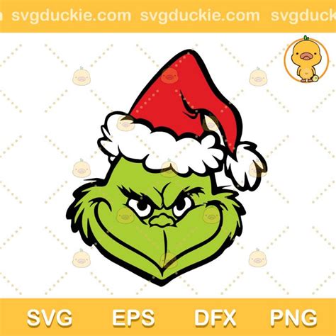 Grinch Face SVG, Grinch Face Silhouette SVG