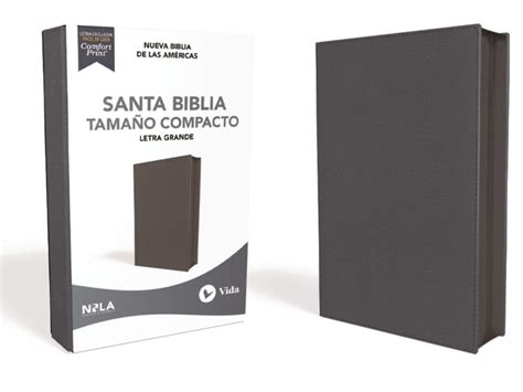 Biblia NBLA Letra Grande Compacta Piel Fabricada Azul Marino Cierre