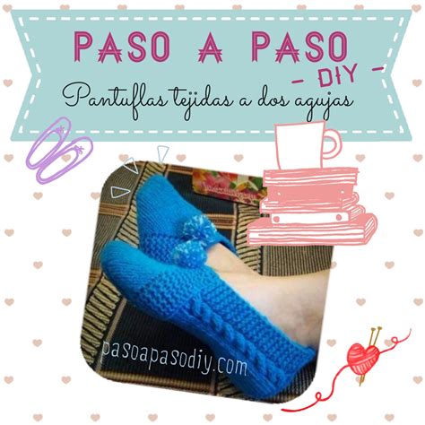 Pantuflas Tejidas A Dos Agujas Diy