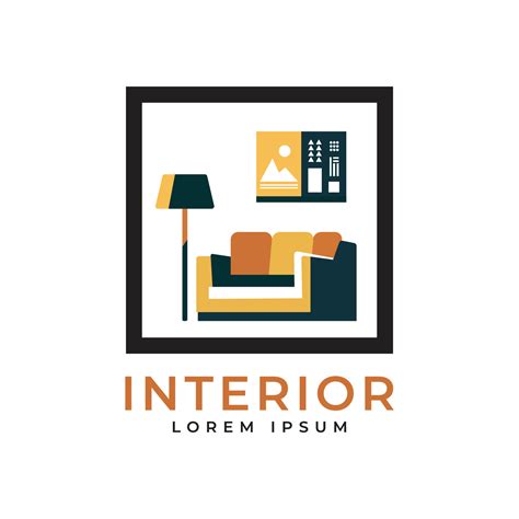 Minimalist Home Decoration Interior Logo Design Vector Art At