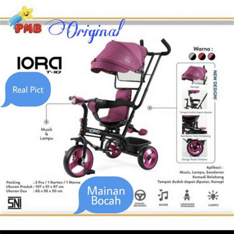 Jual Sepeda Anak Roda Tiga Pmb Iora T 10 Sepeda Stroller Roda Tiga Iora