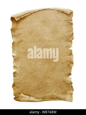 Ancient Worn Parchment Or Old Papyrus Scroll Isolated Stock Photo Alamy