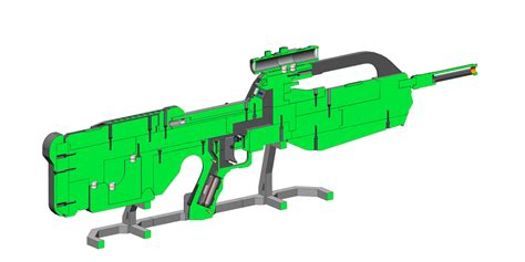 3d Printed Br55 Battle Rifle Halo Printable Model Stl Files By Makerlab Pinshape