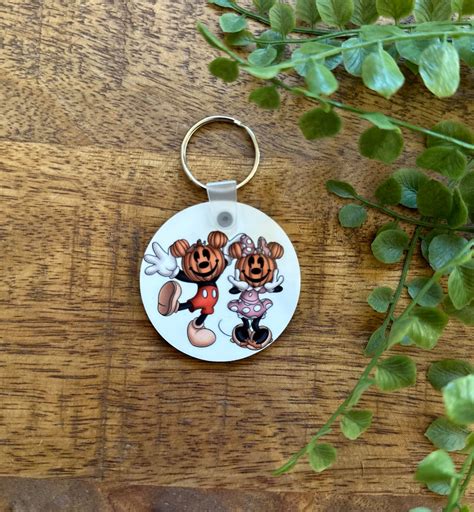 Mickey And Minnie Keychain Etsy