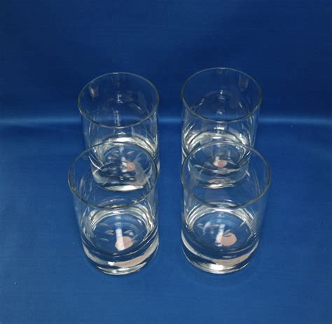 Vintage Unused Set Of 4 Princess House Heritage 10 Oz Flat Tumbler On The Rocks Whiskey Glass