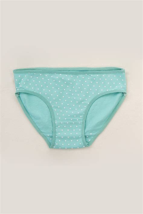 Hays Kids Kız Çocuk Penye Bikini Külot 1574 Turkuaz Puantiyeli