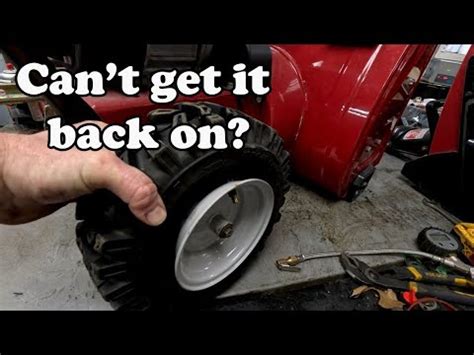 How To Get Snowblower Tire Back On Rim Snow Blower Tire Won T Inflate