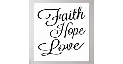 Faith Hope Love Poster | Zazzle