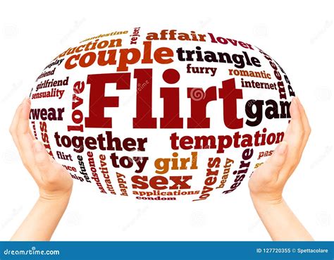 Flirt Word Cloud Hand Sphere Concept Stock Image Image Of Erotic