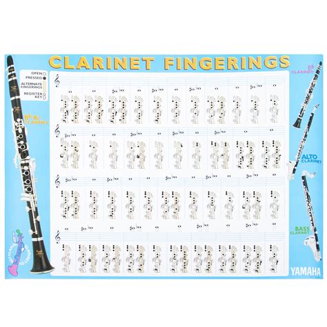 Yamaha Clarinet Fingering Chart Cosmo Music