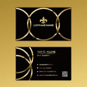 Black And Gold Business Card Template Download on Pngtree