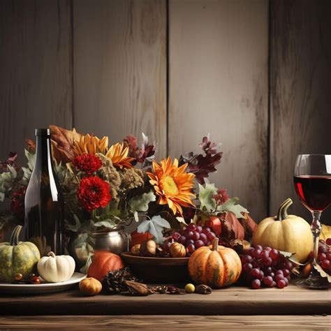 Premium AI Image | a banner of a traditional thanksgiving dinner table ...