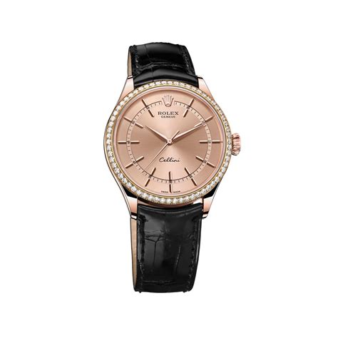 Cellini Time Watch In Everose Gold With Diamonds Rolex The