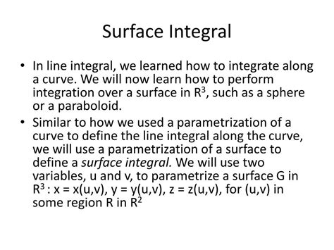 PPT - Surface Integral PowerPoint Presentation, free download - ID:2738361