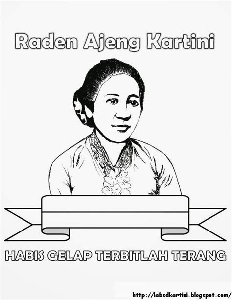 Sketsa Gambar Ra Kartini Lilin Ilmu