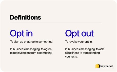 What Do Opt In And Opt Out Mean In Text Heymarket