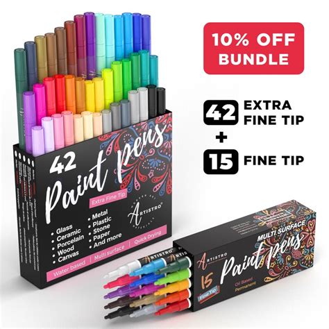 Artistro Paint Pens Acrylic Extra Fine Tip Markers Etsy