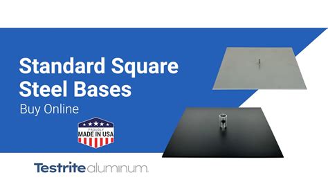 Standard Square Steel Bases Testrite Aluminum YouTube