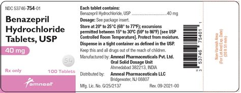 These Highlights Do Not Include All The Information Needed To Use Benazepril Hydrochloride