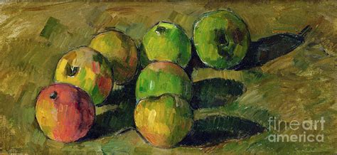 Still Life With Apples Painting By Paul Cezanne Pixels